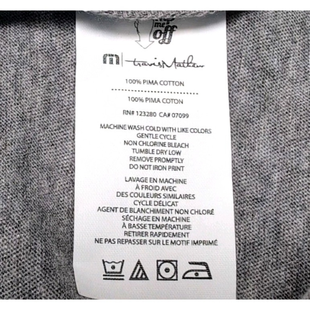 Travis Mathew American Flag USA Pocket T-Shirt Mens XL Gray Pima Cotton NEW NWT - Picture 6 of 12